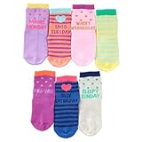 OSHKOSH(オシュコシュ) 7パックウィークデークルーソックス カラー 小物くつ下・タイツ 3～12ヶ月【並行輸入】