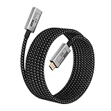UPPDEFFST USB-C 延長ケーブル オス-メス、Thunderbolt5/4/3 対応、USB5 対応 40Gbps 高速データ転送、長尺3 m Type-C 延長コード、240W PD3.1 急速充電、8K@120Hz ビデオ出力、USB C 延長ケーブル、SSD、ドッキングステーション、ハブ、ディスプレイ、eGPU 対応。