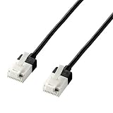 エレコム LANケーブル CAT6A 7m ツメが折れない スーパースリム ブラック LD-GPASST/BK70