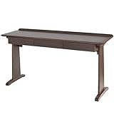 ライフスタイリングショップ パソコンデスク 幅150×奥行47cm 木製 天然木 引出付 ダークブラウン LS-944BR