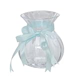 Zhhlinyuan 良質 Creative Home Decoration Simple Transparent Round Glass Vase