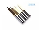 SHINA　 新品　5本入り 40° 彫刻 Vカッター 0.1mm CNC PCB フライスCNCドリルビット　カーバイド　収納便利