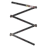 ( お徳用 25個セット) DTファイバー折尺 グラスファイバー入り折尺 【cm表示 1m×5折】 DT-FOJ-BK ブラック(黒)