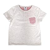 男の子 子供服 Tシャツ ティーシャツ ストライプシャツ 80cm-130cm 子供服 子ども服 キッズ ボーイズ おそろい子供服Corva (120cm, レッド)