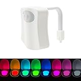 Yiteng　LED便座ランプ　トイレライト　トイレの常夜灯　暗闇で便器を照らし出す　8色変換 LED人感センサーライト ミニ夜灯　イルミネーション　夜にランプ　自動点灯 自動消灯　電池式　防水