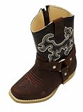 Kid 's幼児用カウボーイブーツレザーSquare Toe RodeoユニセックスWestern Boots US サイズ: 7 M US Toddler カラー: ブラウン