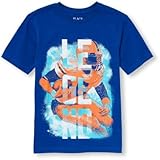 THE CHILDREN'S PLACE(ザ・チルドレンズプレイス) ボーイズショートスリーブフットボールプレイヤーグラフィックティ ディープロイヤル トップス半袖Tシャツ 4歳【並行輸入】