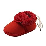 Tovadoo ベビーシューズ ブーツ 紐靴 男の子 女の子 秋冬 多色 歩行練習 無地 裏ファー 暖かい キュート ソフト 室内 ギフト 0-18ヶ月