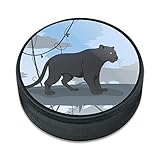 アイスホッケーパックブラックパンサーレオパードジャガーの森