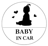 BABY IN CAR　座ったシルエット　 防水・車両OKカッティングステッカー　STK7X1-BICSB