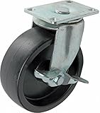 Shepherd Hardware 9012 400 Series 5-Inch Tool Box Swivel Plate Caster with Side Brake, 400-lb Load C