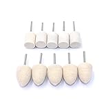 JINTONG 羊毛バフ 10 本 セット 軸 3mm 　