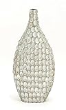 Deco 79 60879 Ceramic Seashell Vase, 11' x 25' [並行輸入品]