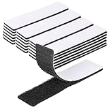 面ファスナーテープ 両面テープ付き 20枚セット 3*10cm オスメスセット ファスナー両面テープ 強力マジック テープ ベルクロテープ 耐熱 防水 マジック付きテープ DIY 車 家庭 ビジネス 工業 (ブラック)