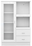 大川家具 nakakei レンジ台 スコール 80cm幅 ホワイト 213200
