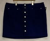 INCレディースPlusフェイクスエード膝丈Aラインスカート カラー: ブルー