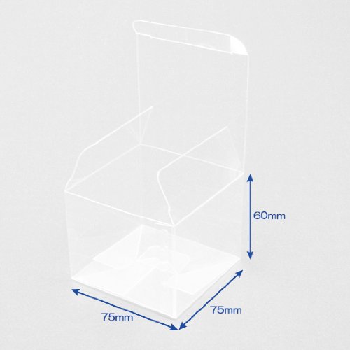 クリア底ロック箱(NO28) 75×75×60◇5枚セット （クリアケース クリア
