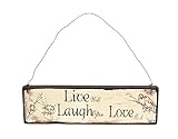 アンティーク調 ハンギングプレート (Live Laugh Love)