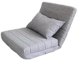UNE BONNE(ウネボネ) ソファ ソファベッド ソファー 背もたれ肘掛け可動 ソファーベッド クッション1個付き 1人掛け リクライニングソファ　グレー
