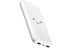 エレコム モバイルバッテリー 10000mAh 15W 3ポート Type-C×1 USB-A×2 microB(入力専用) 機内持ち込み可 PSE技術基準適合 しろちゃん(ホワイト×ブラック) EC-C37WF