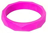 Itzy Ritzy Teething Happens Silicone Jewelry Baby Teething Bangle Bracelet Geometric, Pink by Itzy R