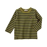 ダブルＢ(mikihouse) Everyday Double_B ボーダー長袖Ｔシャツ 100cm カーキ（37）