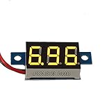 [イエロー][3-30V] 0.36 インチ デジタル 電圧計 3 - 30V 電圧 ゲージ LED パネル メーター 2 ワイヤー 並行輸入品