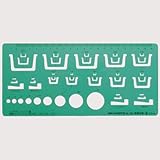 側溝定規_（U型コンクリート）850E_25穴：【製図用品】：210-0496