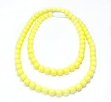 Silli Me Jewels: Simple Elegance - 30" Classic Necklace with 9mm Beads for Casual Wear (Buttercream)