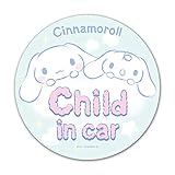 シナモロール マグネットステッカー スタンダードデザイン【CHILD IN CAR】CHILD丸型15cm
