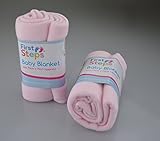 First Steps Fleece Baby Blankets for Pram, Crib, Moses Basket or Bed 70x70cm by First Steps
