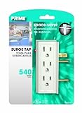 Prime Wire & Cable PB802120 6 Side-Outlet 540J Surge Tap, White [並行輸入品]