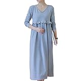 レディース マタニティ 長袖 フリル 細見せ 体型カバー 授乳服 産前 産後 妊婦服 秋冬 ゆったり 楽ちん