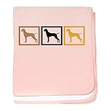 CafePress – Vizsla Baby Blanket – スーパーソフトベビー毛布、新生児おくるみ 標準 ピンク 500270623-0-173-0