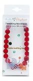 Belle ?l?phant Silicone Love Red Round Beaded Teething/Nursing Necklace 30 Inch [並行輸入品]