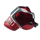 Liebeye マスクヘルメット スタイリッシュなクールスカルマスクソーラーヘルメット自動溶接調光ヘルメット レット 自動ライトチェンジ