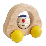 ピントーイ 木のおもちゃ プッシュトーイ ハッピーカー (イエロー)