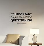 The Most Important Thing Albert Einstein Quote壁デカールビニールレタリングScienceステッカー学校オフィス教室の物理学天才科学者アートインスピレーショ