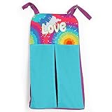 One Grace Place Terrific Tie Dye Diaper Stacker, Aqua Blue, Royal Blue, Purple, Yellow, Green, Orang