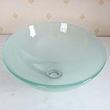 強化ガラス容器シンクVanity Bathroom Bathシンクプレミアム品質、スカイ778、つや消し