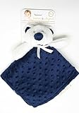 Blankets and Beyond Navy and White Bear Dot Baby Security Blanket by Blankets and Beyond