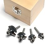 MLCS 6084 1/4-Inch Shank Round Over-Beading Router Bit Boxed Set, 4-Piece [並行輸入品]