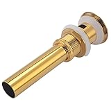 XVL Bathroom Faucet Vessel Vanity Sink Pop Up Drain Stopper with Overflow, Gold D37C [並行輸入品]
