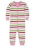 Hatley ハットレイ 女の子 ピンクホリデーストライプ カバーオールパジャマ 75cm ~ 80cm 、12-18M(74-79cm) マルチカラー 綿100% DR5STRI136