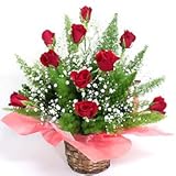 真紅のバラのアレンジメント