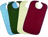 Adult Clothing Protector/Bib Maroon Leaf Design Snap Closure 46cmx90cm (1 Bib) by PW