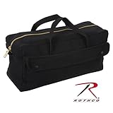 Rothco Canvas Jumbo Tool Bag with Brass Zipper, Black [並行輸入品]