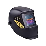 Nuzamasソーラーパワードオートダークニング溶接ヘルメットマスク溶接アークティグミグのためのブラックフェイスプロテクション調整可能なシェード範囲を持つミル粉砕プラズマカッティングDIN4 / 9-