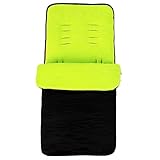 Universal Baby Stroller cosytoes Liner Buggy Padded Luxury Footmuff (Black/Lime) by BuddyJet
