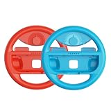 Joy-Conハンドル、マリオカートスイッチ用、コントローラーアクセサリー（Joy-Con本体なし）2個セット-赤＋青【NS1専用】